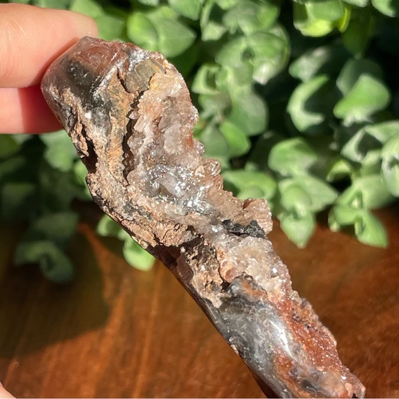 Druzy Chalcedony Crystal Heart - Picture 12 of 14